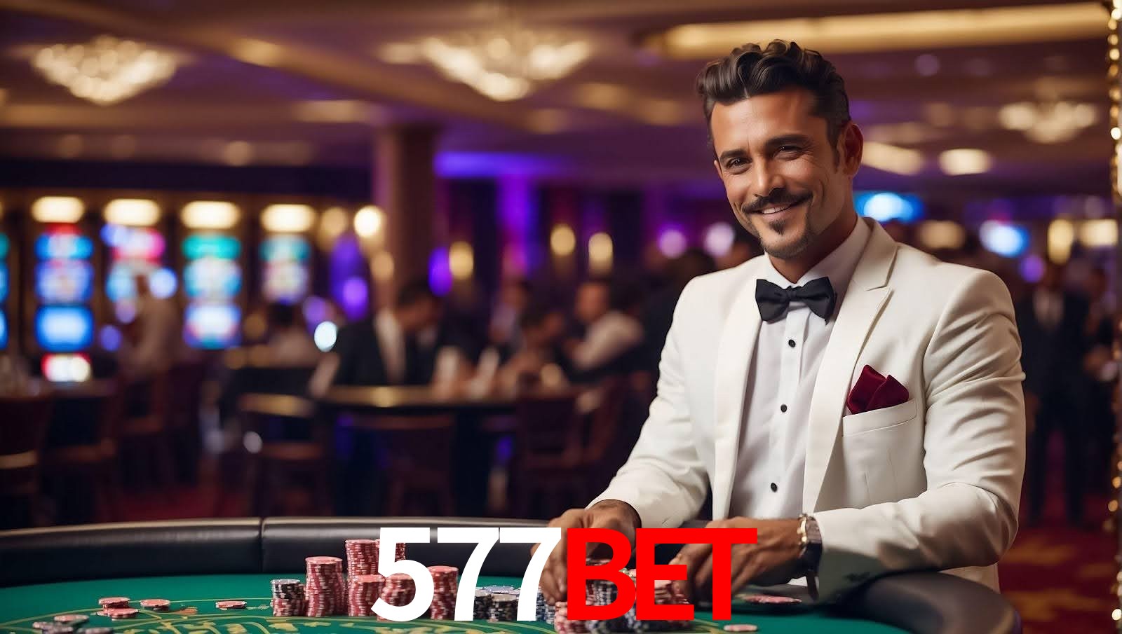 Imagem promocional da 577bet mostrando a plataforma e suas vantagens